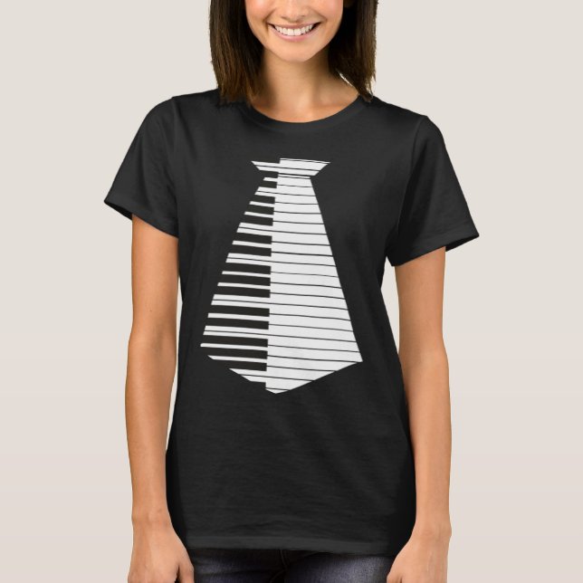 Keyboard pianist piano tie musician T-Shirt (Front)