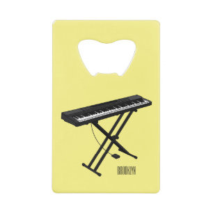Keyboard piano cartoon illustration