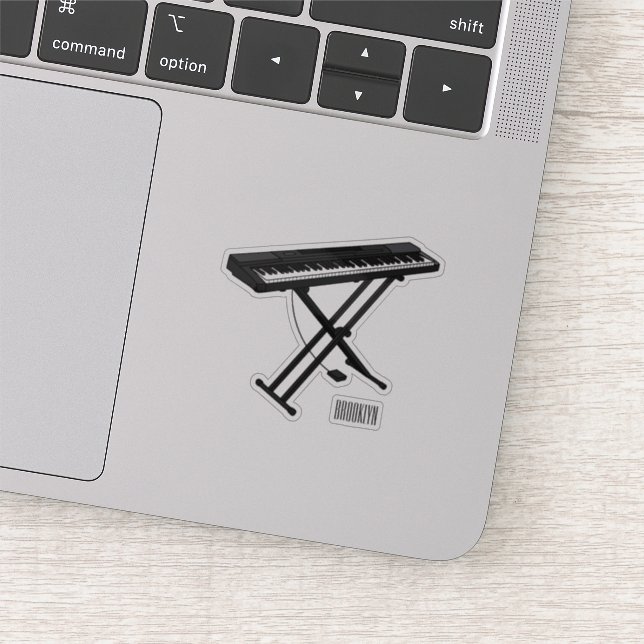 Keyboard piano cartoon illustration (Detail)