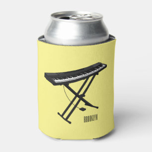 Keyboard piano cartoon illustration can cooler