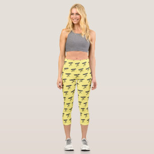 Keyboard piano cartoon illustration capri leggings