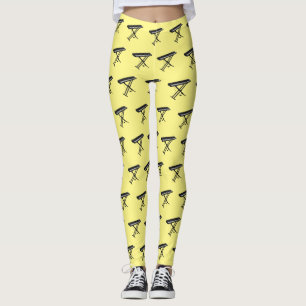 Keyboard piano cartoon illustration leggings