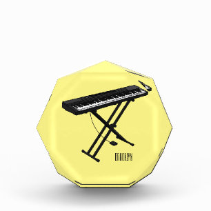 Keyboard piano cartoon illustration photo block