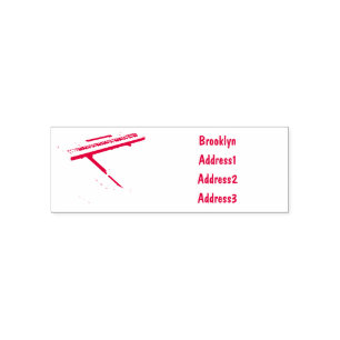 Keyboard piano cartoon illustration self-inking stamp