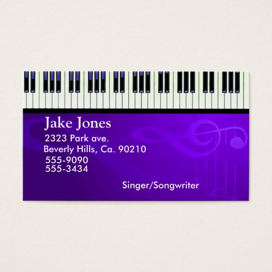 Keyboard Piano Couture Business Card