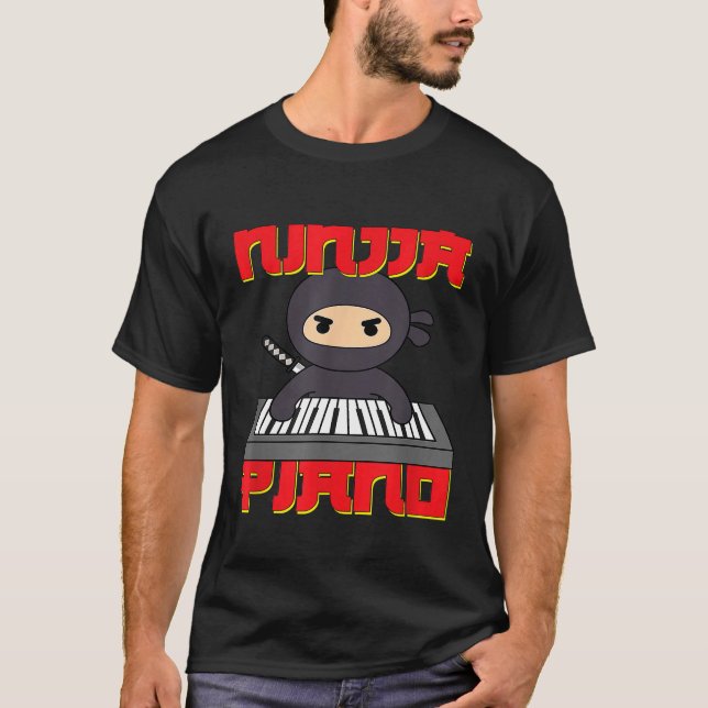 Keyboard Piano For Beginners Ninja Blender Piano C T-Shirt (Front)