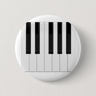Keyboard / Piano Keys: 6 Cm Round Badge