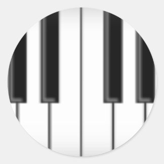 Keyboard / Piano Keys: Classic Round Sticker
