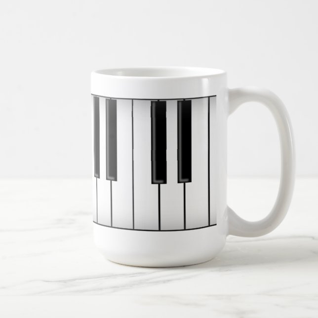 Keyboard / Piano Keys: Coffee Mug (Right)