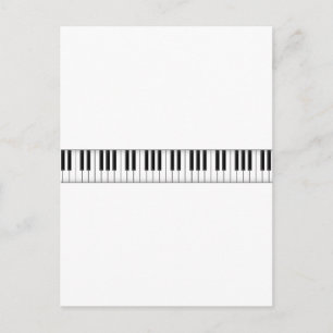 Keyboard / Piano Keys: Postcard