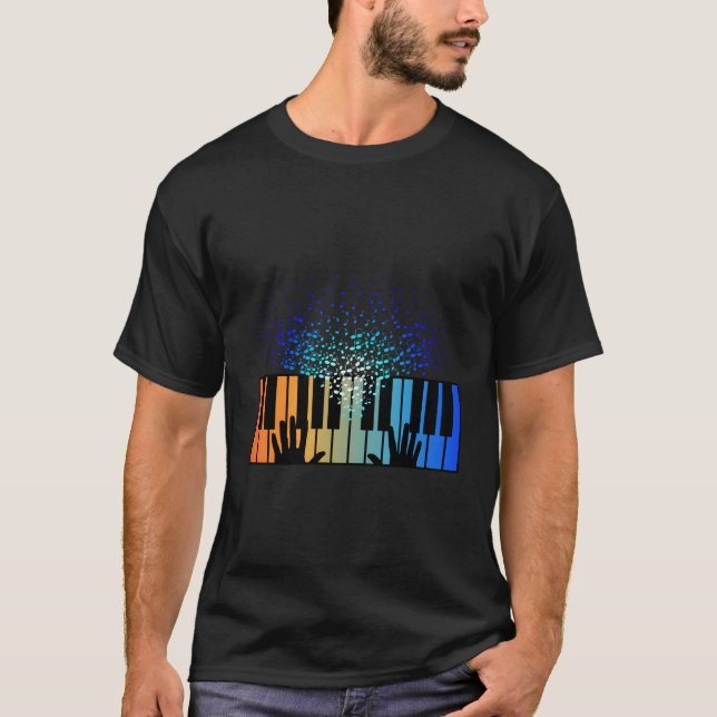 Keyboard Piano Player Musician Keyboardist T-Shirt (Front)
