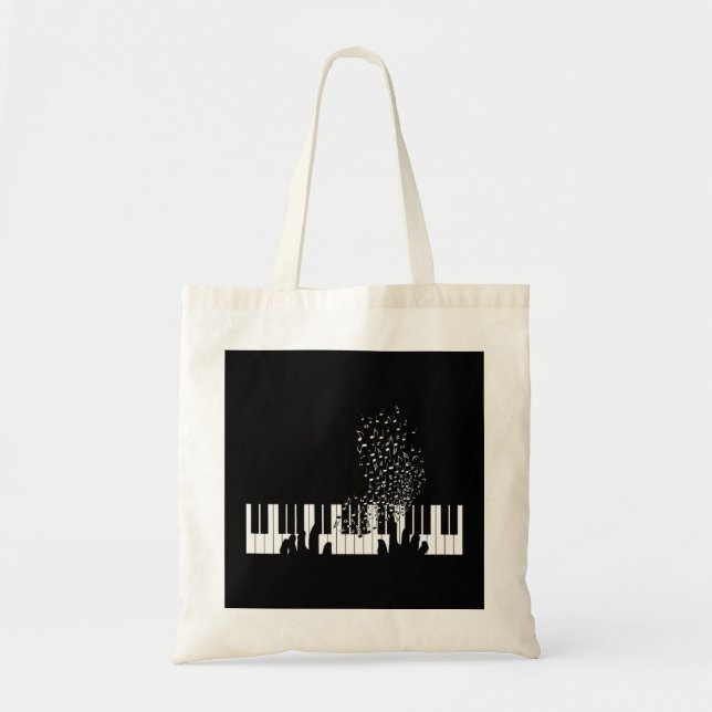 Keyboard Piano Shirt Gift for Men Women Kids Tote Bag (Front)