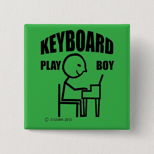 Keyboard Play Boy 15 Cm Square Badge (Front)