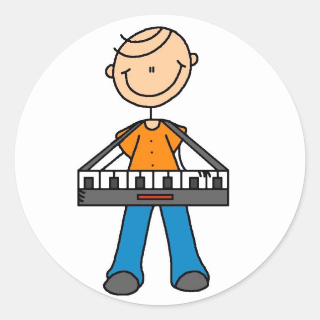 Keyboard Player Stickers Sticker (Front)