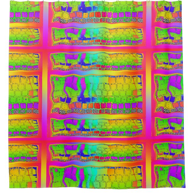Keyboard  shower curtain (Front)