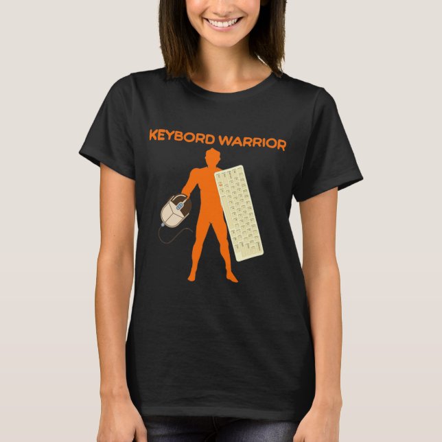Keyboard Warrior Funny Cool Design T-Shirt (Front)