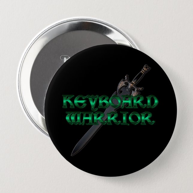 Keyboard Warrior MMORPG Button (Front & Back)