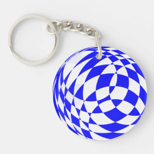 Keychain - 3D Chequerboard Ball