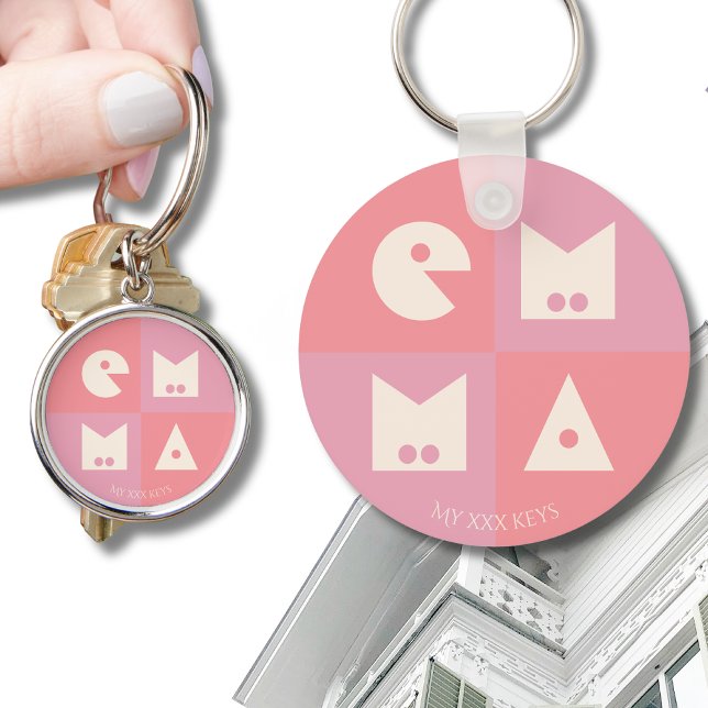 Keychain 4 letter girls name pink  (Creator Uploaded)