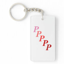 Keychain (acrylic) - Stepped  Letters Name in Red