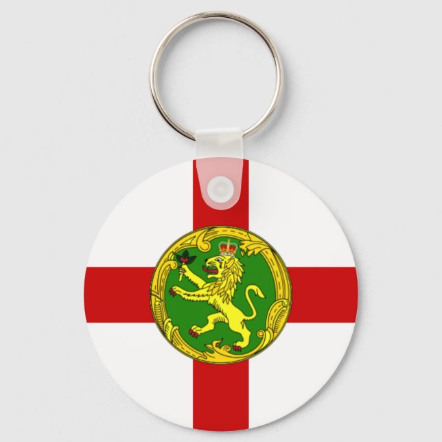 Keychain - Alderney Flag (Front)