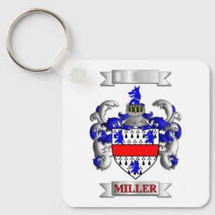 Keychain Aluminium Miller Family Surname Shield
