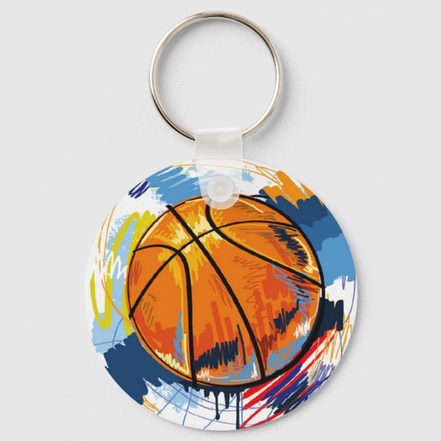 Keychain-Basketball Key Ring (Front)