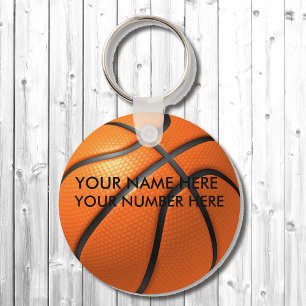 Keychain Basketball With Your Name, Your Number