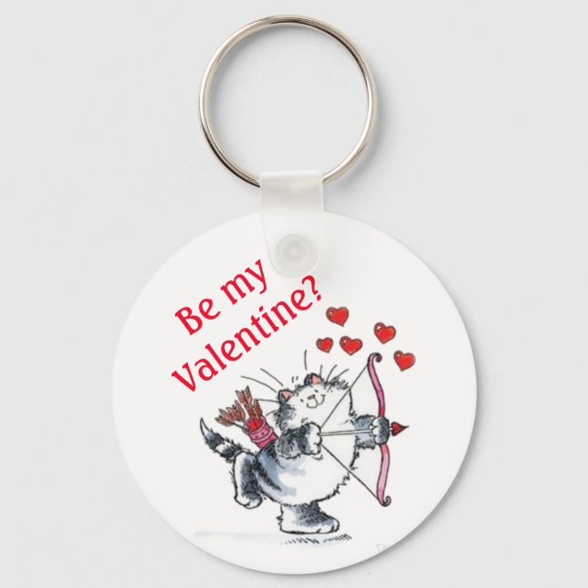 Keychain - Be my Valentine?  (Front)