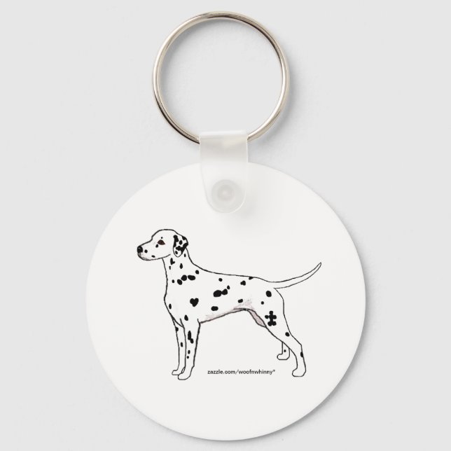 Keychain -- Black Dalmatian (Front)