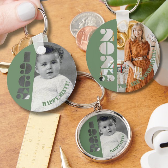 Keychain Born in 1965 60th birthday gift   (Creator Uploaded)