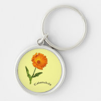 Keychain - Calendula with Text