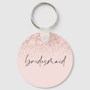 Keychain Chic Bridesmaid Personalised Glitter