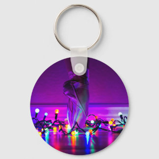 Keychain - Christmas Lights & Pointe Shoes