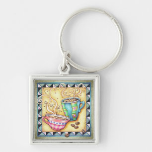 KEYCHAIN - COOL BEANS! COFFEE ART