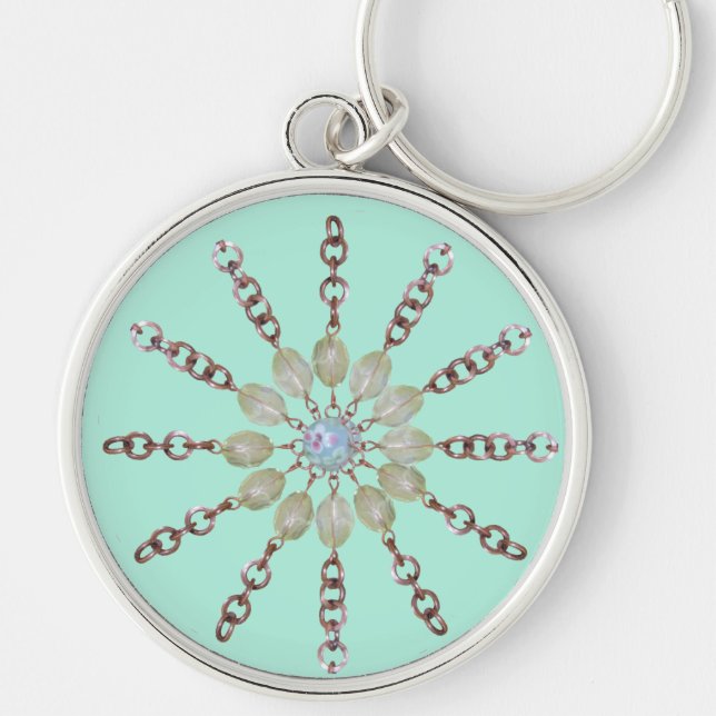Keychain - Copper Chain and Beads (Front)
