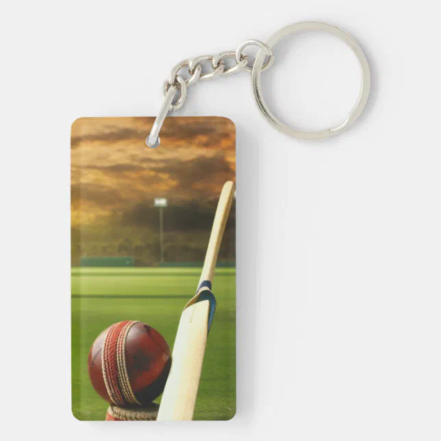Keychain cricket game lover Zazzle