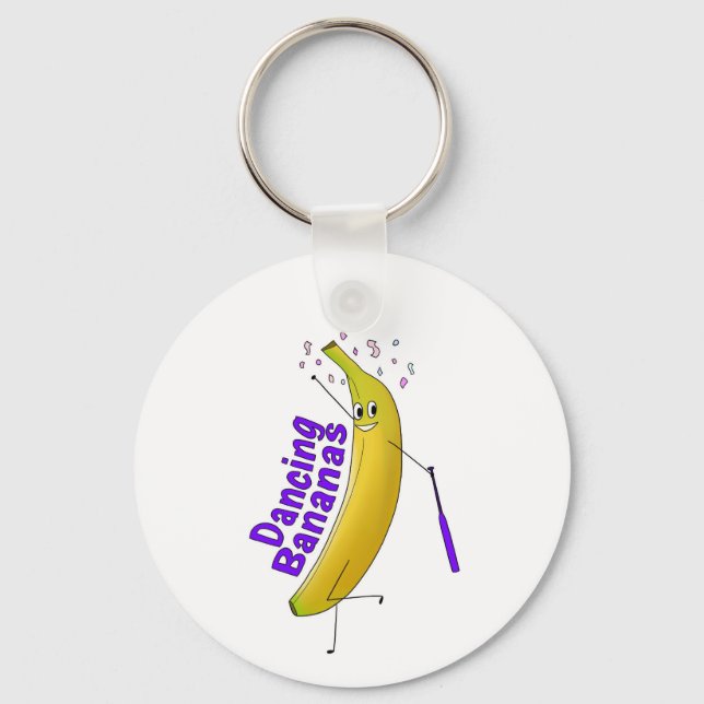 Keychain - Dancing Bananas - Circle (Front)