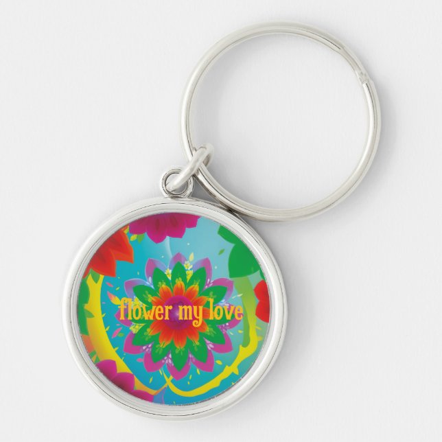 Keychain floral print (Front)