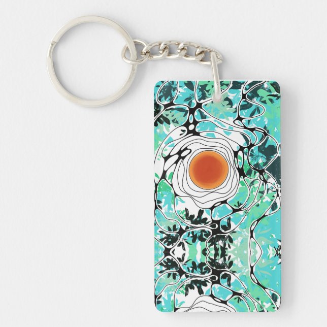 Keychain gift men women flowers nature dream art (Front)