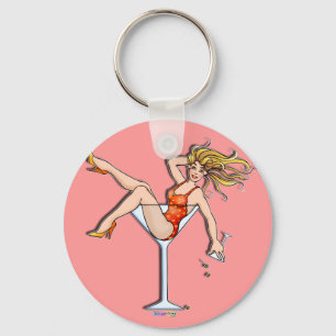 Keychain - Girl in a Martini, Olivia