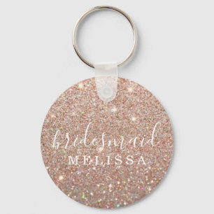 Keychain Glitter Bridesmaid - Rose Gold