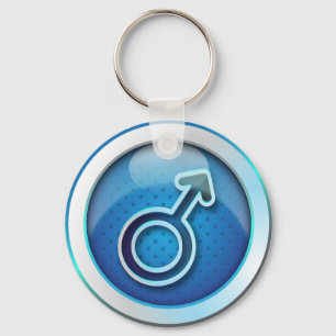 Keychain glossy gender man symbol
