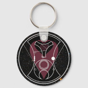 Keychain: Hello, Sweetie!  Hearts and Stars Key Ring