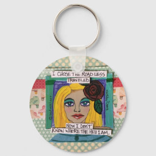 Keychain-I chose the road less travelled Key Ring
