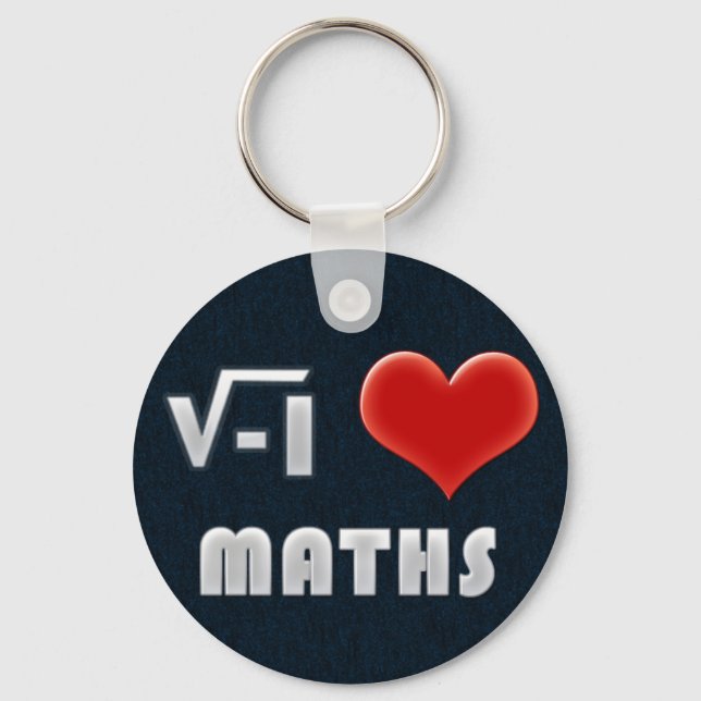 Keychain I LOVE MATHS (Front)