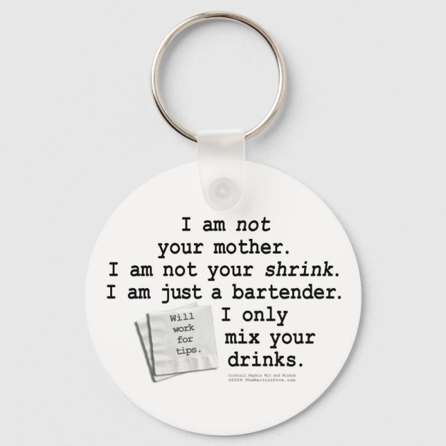 Keychain - I'M A BARTENDER (Front)