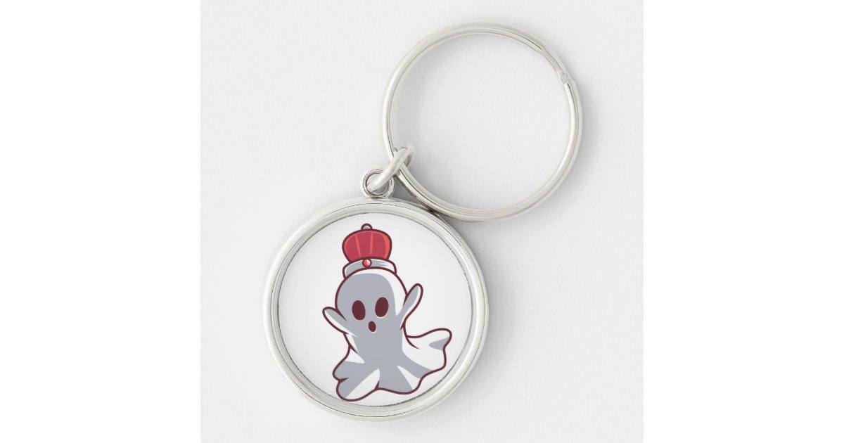 keychain king ghost halloween scary creepy cute Zazzle.co.uk