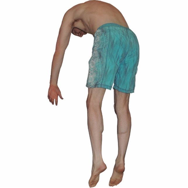 Keychain Little Man Hangin Around 2" x 3" Photo Sculpture Key Ring (Front)