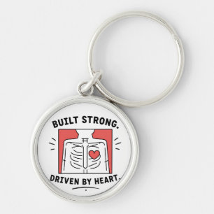 Keychain Minimalist Anatomical Heart Key Ring